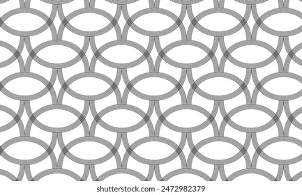abstracto simple línea negra círculo patrón arte se puede utilizar de fondo.