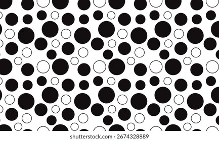abstract simple black outline and fill circle pattern for banner, poster, background.