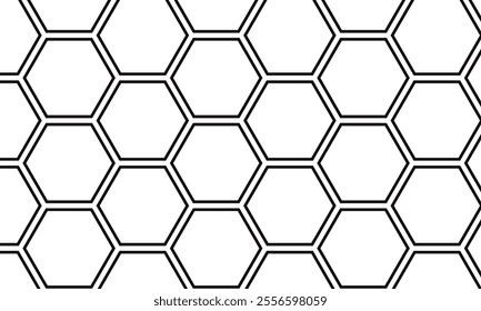 abstract simple black outline polygon pattern art can be used background.