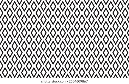 abstract simple black outline rhombus pattern can be used background.