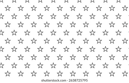 abstract simple black outline star pattern can be used background.