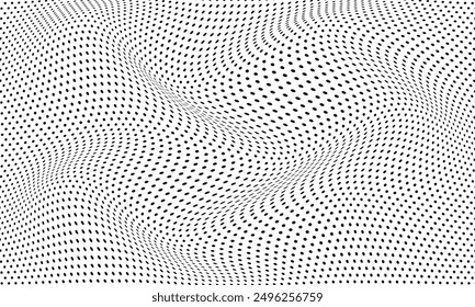 El patrón de onda de lunares negros simple abstracto se puede utilizar de fondo.
