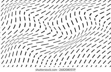 abstrato simples preto padrão de onda de linha curta pode ser usado fundo.