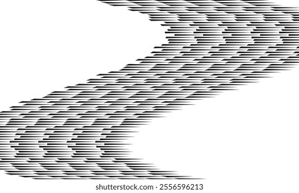 abstract simple black speed line flag pattern can be used background.