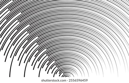 abstract simple black speed line arc pattern can be used background.
