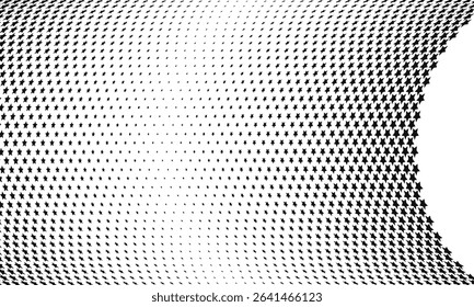 abstract simple black star halftone arch pattern art can be used background.