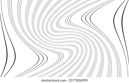abstract simple black thin line twist pattern suitable for background.