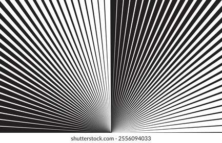 abstract simple black thin to thick line arc pattern can be used background.