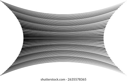 abstract simple black thin to thick inflate line pattern can be used background.
