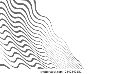abstract simple black thin to thick flag line pattern can be used background.