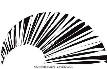 abstract simple black tweak line curve pattern art can be used background.