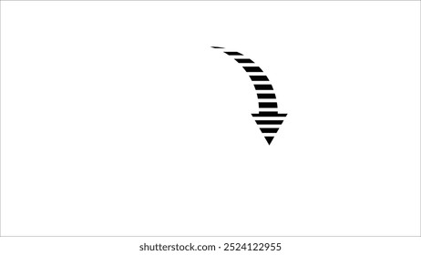 Abstract Simple Black Upward Arrow Icon on white background.