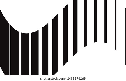 abstract simple black vertical big to small flag line pattern can be used background.