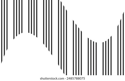 abstract simple black wave line design can be used background.