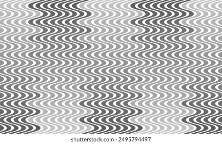 abstract simple black white gradient vertical smooth wave line pattern can be used background.