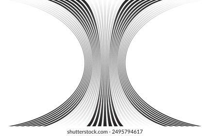 abstracto simple negro blanco degradado Vertical patrón de línea redonda se puede utilizar de fondo.