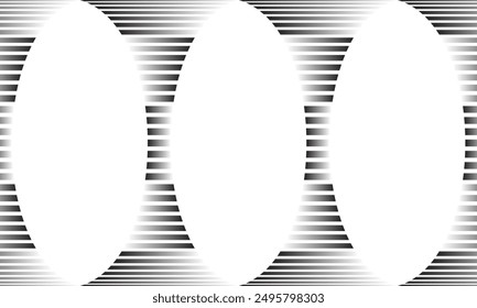 abstract simple black white gradient round line pattern can be used background.