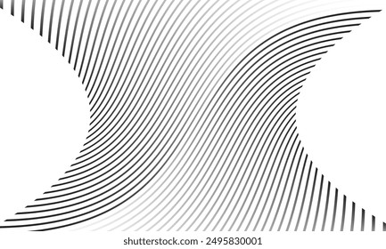 abstract simple black white gradient squeeze line pattern can be used background.