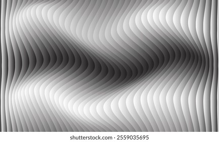 abstract simple black white gradient wave line pattern can be used background.