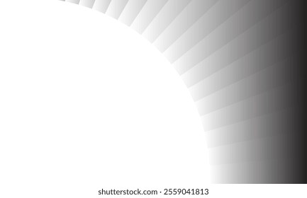abstract simple black white gradient arc line pattern can be used background.