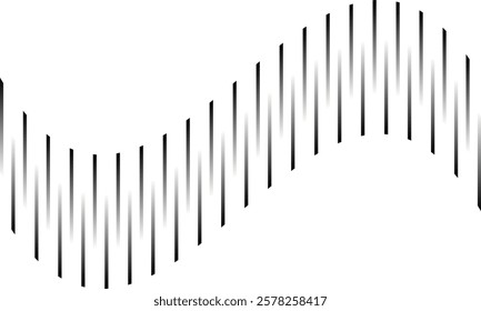 abstract simple black white gradient flag line pattern art suitable for background.