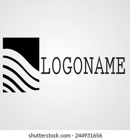 Abstract Simple Black and White Logo Design. Vector Illustration. 