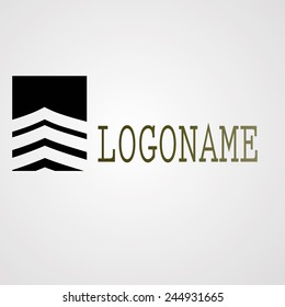Abstract Simple Black and White Logo Design. Vector Illustration. 