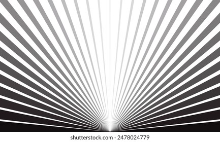 abstract simple black white sunburst pattern.
