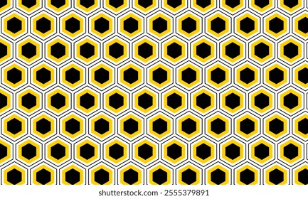 abstract simple black yellow polygon pattern can be used background.