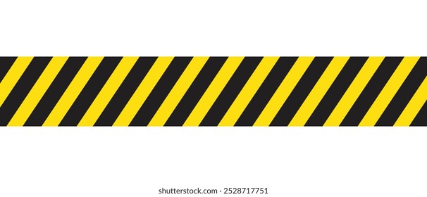 Vector de línea de advertencia amarillo negro simple abstracto.