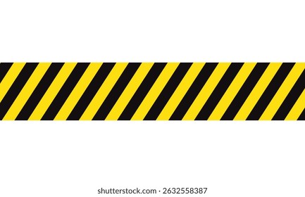 Diseño de línea de advertencia amarillo negro simple abstracto.