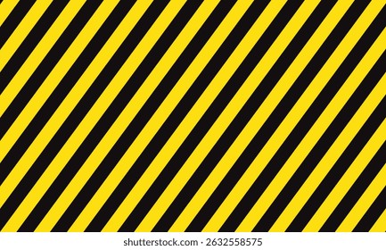 abstract simple black yellow warning line pattern can be used background.