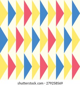 Abstract simple Blue Red Yellow triangle background.