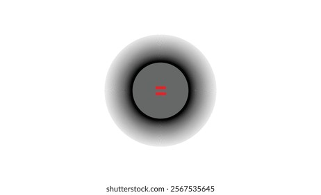 Abstract simple blue round equally button icon on white background.