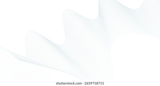Abstract simple blue smooth waves on white background. Modern good illustrations vector digital business pattern concept