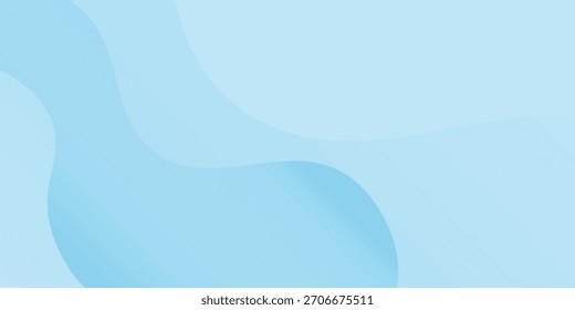 Abstractas ondas suaves azules simples sobre fondo blanco. Moderno buen arte Vector gradiente viejo agradable neutro suave