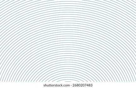 abstract simple blue thin line arc pattern can be used background.