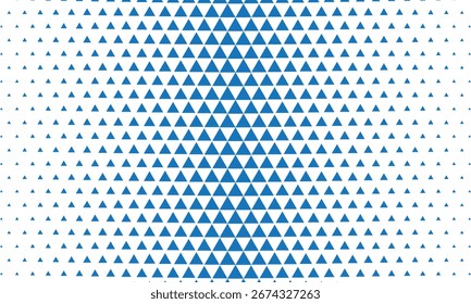 abstract simple blue triangle halftone pattern for banner, poster, background.
