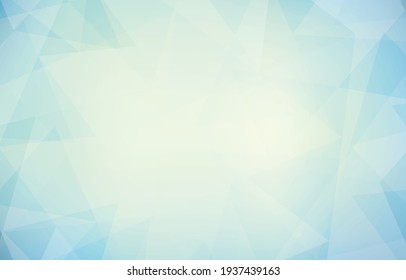 Abstract simple bluish background with translucent triangles. Subtle vector graphic pattern. CMYK colors