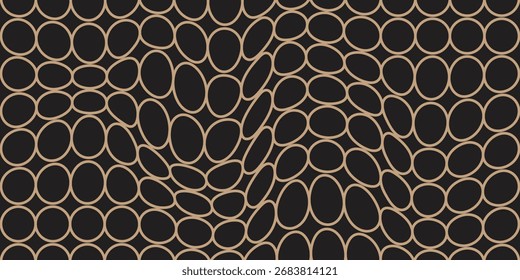 El patrón de onda circular marrón simple abstracto en la oscuridad se puede utilizar de fondo. Ilustración de Vector