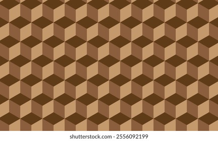 abstract simple brown cube pattern can be used background.