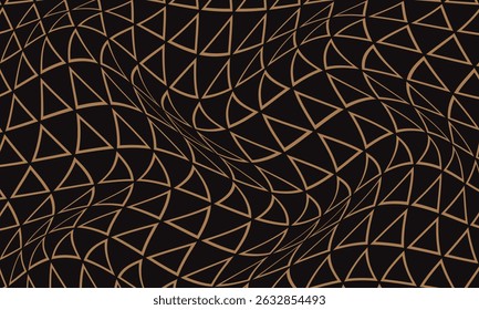 El patrón de onda de triángulo de contorno marrón simple abstracto se puede usar como fondo.