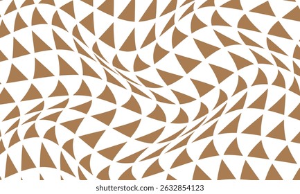 abstract simple brown triangle wave pattern can be used background.