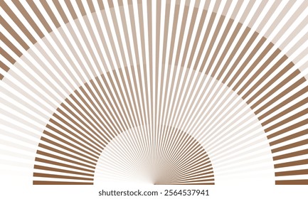 abstract simple brown white gradient irregular line arc pattern can be used background.