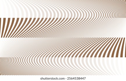 abstract simple brown white gradient irregular wavy line pattern art can be used background.