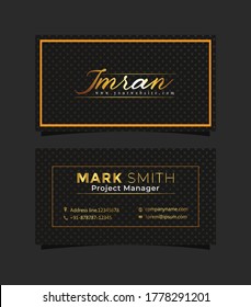 Abstract simple business card design template Vector
