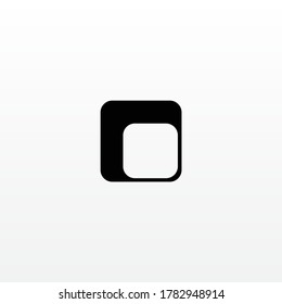 Abstract simple business geometric round logo design icon