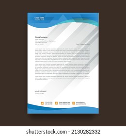 Abstract simple business letterhead cover page design templates.