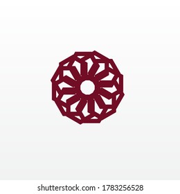Abstract simple business wellness flower spa yoga logo design icon