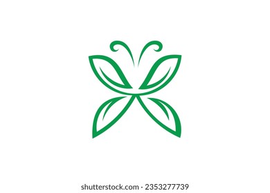 abstract simple butterfly vector art